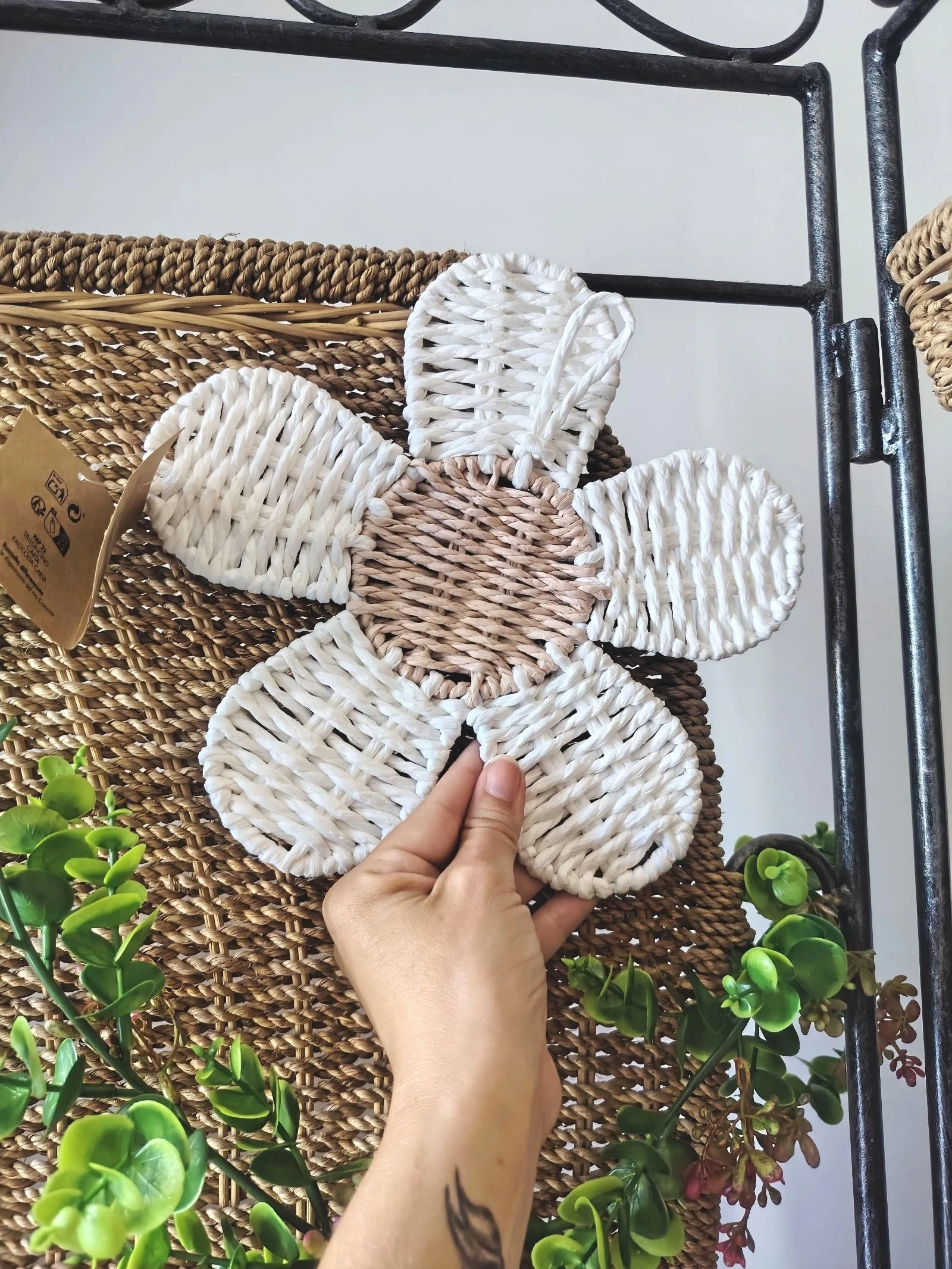 Muurdecoratie witte bloem casa – photo 3